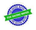 FOR SAVING WATER Bicolor Clean Rosette Template for Watermarks Royalty Free Stock Photo