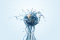Saving water and world environmental protection concept. Royalty Free Stock Photo
