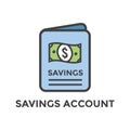 Savings Account Student Loan w Debt Forgiveness Icon Royalty Free Stock Photo