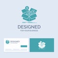 savings, box, budget, money, growth Business Logo Glyph Icon Symbol for your business. Turquoise Business Cards with Brand logo