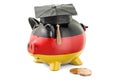 Savings for education in Germany concept, 3D rendering