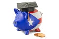 Savings for education in Puerto Rico concept, 3D rendering