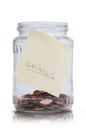 Savings labeled jar Royalty Free Stock Photo