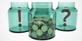 Savings money jar Royalty Free Stock Photo