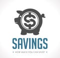 Savings pig - save money business