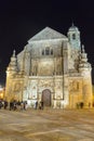 Savior Chapel El Salvador at night, Ubeda, Jaen, Spain Royalty Free Stock Photo