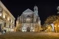 Savior Chapel El Salvador at night, Ubeda, Jaen, Spain Royalty Free Stock Photo