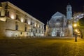 Savior Chapel El Salvador at night, Ubeda, Jaen, Spain Royalty Free Stock Photo