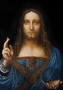 Saviour of the world. Salvador mundi. My own reproduction of Leonardo DaVinci painting. Royalty Free Stock Photo