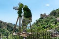 Sculpture to F.F. Coppola in Savoca, Sicily