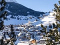 Savognin, Snowy and sunlit tourist village