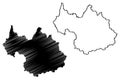 Savoie Department France, French Republic, Auvergne-Rhone-Alpes region, ARA map vector illustration, scribble sketch Savoie map