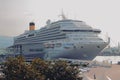 Savona, Italy - Jun 30, 2019: Cruise ship on mooring at port