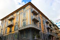 Savona Vintage Yellow Building with Beautiful Balconies, Travel Italy, Italian Architecture