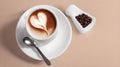 AI-Generated Azuki Latte: A Japanese Delight Infused with Sweet Red Bean Paste Elegance