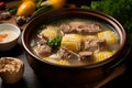 Savor Chinese flavors Delicious corn and pork bone soup