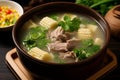 Savor Chinese flavors Delicious corn and pork bone soup