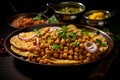 Savor the Exquisite Flavor. Indulge in the Aromatic Delight of Traditional Indian Dish Chole Bhature