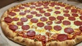 Savor the Flavor A Delectable Pepperoni Pizza Crust.AI Generated