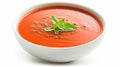 Savor the Flavor: Delectable Tomato Soup Bowl on White Background ( AR)