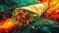 Savor the Flavor Pop Art Burrito Bonfire Delight
