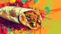 Savor the Flavor Pop Art Burrito Bonfire Delight