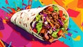 Savor the Flavor Pop Art Burrito Bonfire Delight