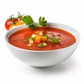 Savor the Flavor of Spain with a Bowl of Gazpacho Soup . Royalty Free Stock Photo