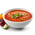 Savor the Flavor of Spain with a Delicious Gazpacho Soup in a Bowl . Royalty Free Stock Photo