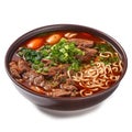 Savor the Flavor of Taiwanese Beef Noodle Soup in a Bowl .