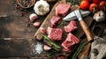 Savor the Flavor: Wholesome Ingredients and a Meaty Fare on a Rustic Table