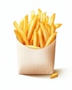 Savor the Golden Crisp: French Fries in a Classic White Box