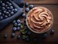 Indulgent Chocolate Whipped Cream Dessert with Fresh Blueberries: A Heavenly Treat!