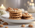 Almond Oatmeal Cookies Photography - Generative AI