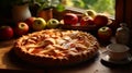 Savor a rustic apple pie the ideal morning indulgence