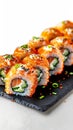 Savor the sea Philadelphia rolls with salmon, cream cheese, cucumber