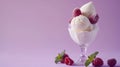 Savor the sophistication of ice cream presented in a stylish glass, the epitome of dessert elegance, Ai Generated