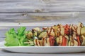 Savor tofu & veggie skewers