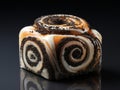 Savor the Unexpected: A Stunning Cinnamon Roll Decked with Exotic Black Sesame