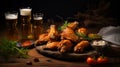 Savoring Belgian Dubbel With Chicken Wings A Visual Feast