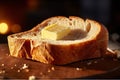 Savoring the Delight of Buttered Bread. created with Generative AI