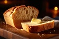 Savoring the Delight of Buttered Bread. created with Generative AI