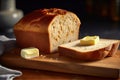 Savoring the Delight of Buttered Bread. created with Generative AI