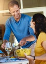 Savoring every moment together. a happy married couple enjoying lunch together outside. Royalty Free Stock Photo