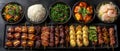 Savoring Filipino Delicacies: A Melody of Meats and Flavors. Concept Filipino cuisine, Traditional