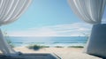 Savoring Tranquility on a Dreamy Coastal Getaway. Generative Ai