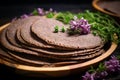 Savory buckwheat crepes a versatile gluten free delight displayed on a charming rustic wooden table