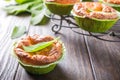 Savory cheddar cheese and leek mini pies