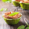 Savory cheddar cheese and leek mini pies