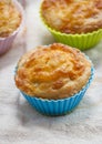 Savory cheese and bacon muffins Royalty Free Stock Photo